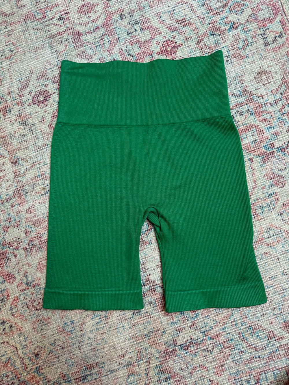 La Hearts pac sun Emerald Green Ribbed bike short
